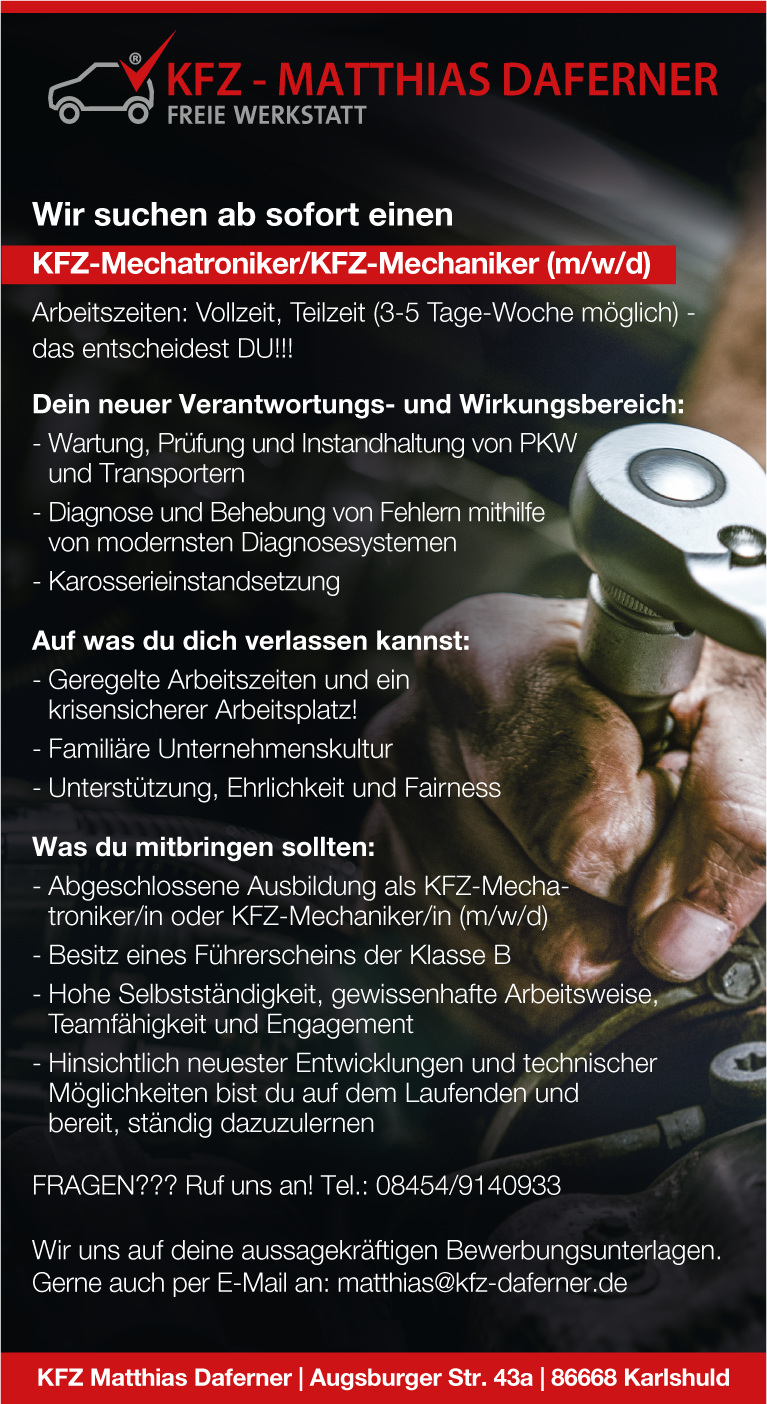 Stellenausschreibung